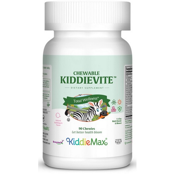 Maxi Health KiddieMax Chewable Kiddievite 90 Chewable Tablets Bubble Gum Flavor